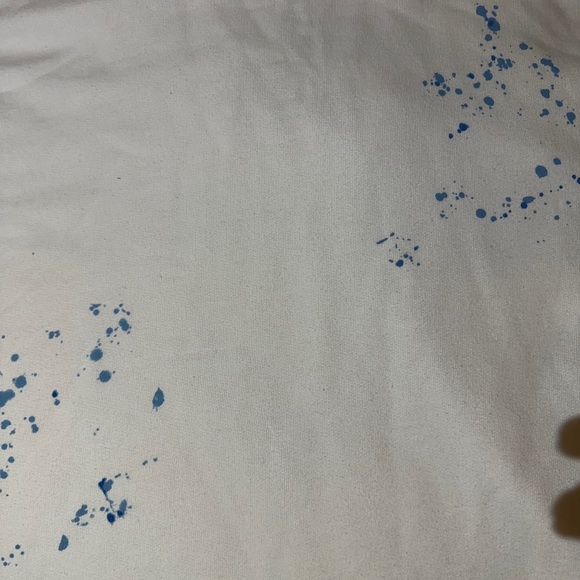 White / Tie die Polo Ralph Lauren pull over hoodie with paint spattered design. - Picture 4 of 4